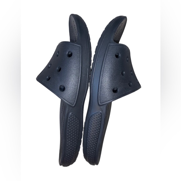 Iconic Comfort CROCS black sandals women’s size 8 men’s flip flops size 6 - Picture 5 of 13